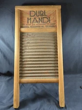 Vintage Columbus Washboard Fabric Co Ohio Dubl Handi 8 1/2” X 18 Unique Rare