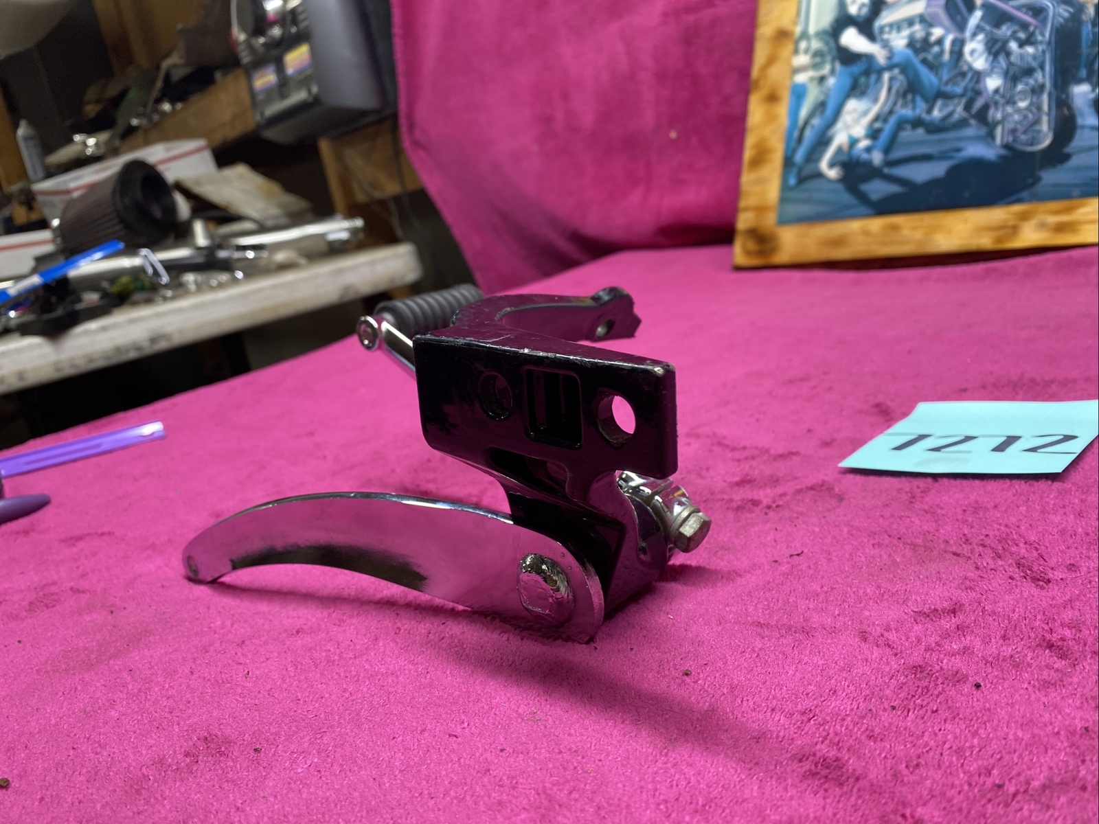 harley dyna shifter floorboard bracket mount shift shaft Floor Board Foot Oem eBay