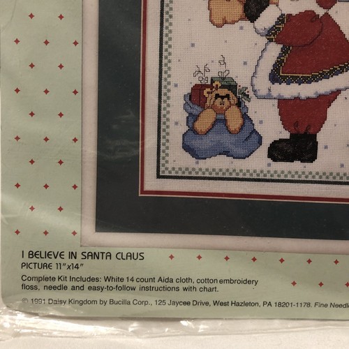 Nuovo Regno Margherita di Bucilla punto croce contato Credo in Babbo Natale 82885 - Foto 5 di 6