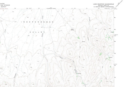 Lake Mountain, Nevada 1970 Vintage USGS Topo Map 7.5 Quadrangle Topographic