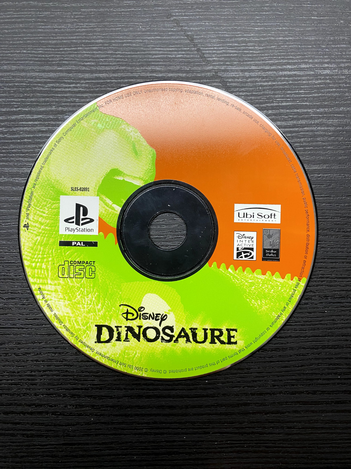CD SEUL Disney Dinosaure PS1 Loose PAL Sony PlayStation 1