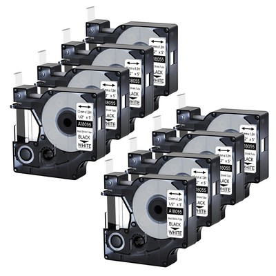 8×Heat Shrink Tube 18055 Industry Label Maker Tape 12mm For DYMO Rhino 3000 6000