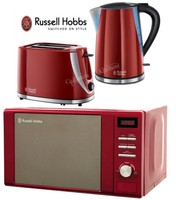 Kettle And Toaster Set + Microwave Russell Hobbs Red Microwave Kettle Toaster Kettle And Toaster Set + Microwave Russell Hobbs Red Microwave Kettle Toaster
