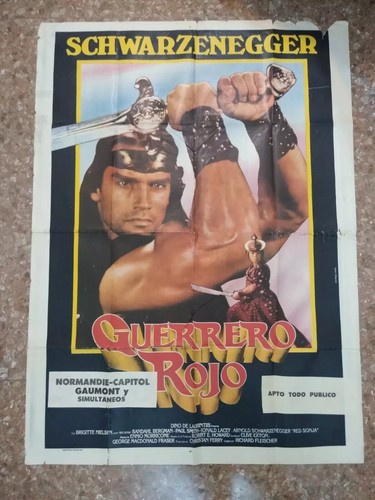 RED SONJA ARNOLD SCHWARZENEGGER BRIGITTE NIELSEN DOPPELPOSTER ARGENTINIEN 1985