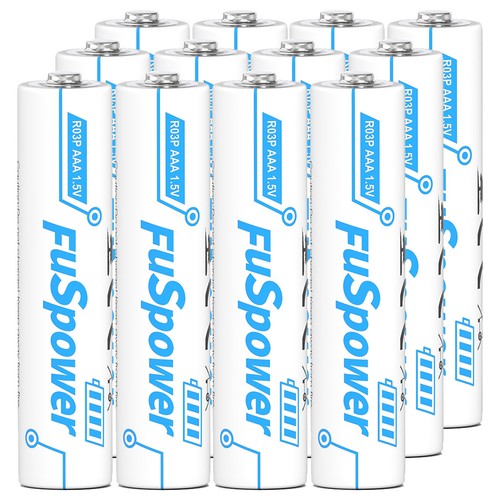 12pcs Carbon-Zinc AAA Batteries Triple A Cell 1.5V R03P UM-4 E92 for Remote