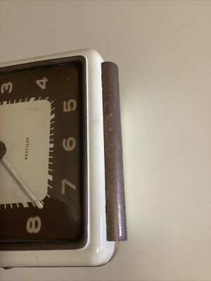 Vintage 1950's Westclox Square Alarm Clock~ Works ~But Alarm Is