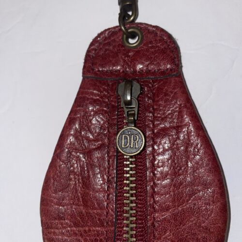 Cartera de cambio de llavero de cuero vintage D’R D’argent original verter centavos - Imagen 3 de 7