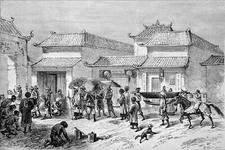 VIETNAM - STREET of HANOI and CORTÈGE of a MANDARIN in the 19th - Engraving 19th