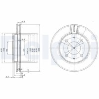 2X Delphi BG3202 Bremsscheibe FüR Mitsubishi Volvo