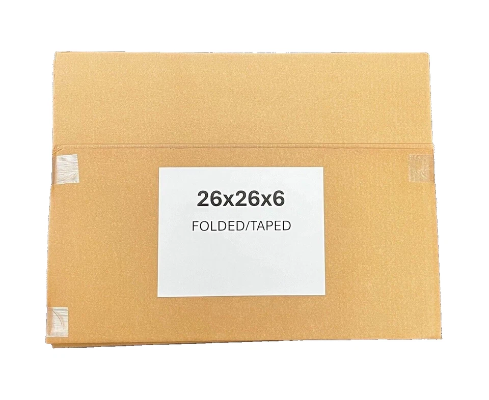 26" x 26" x 6" CARDBOARD BOX - 200 lb - SINGLE BOX - FLAT - Image 3 of 4