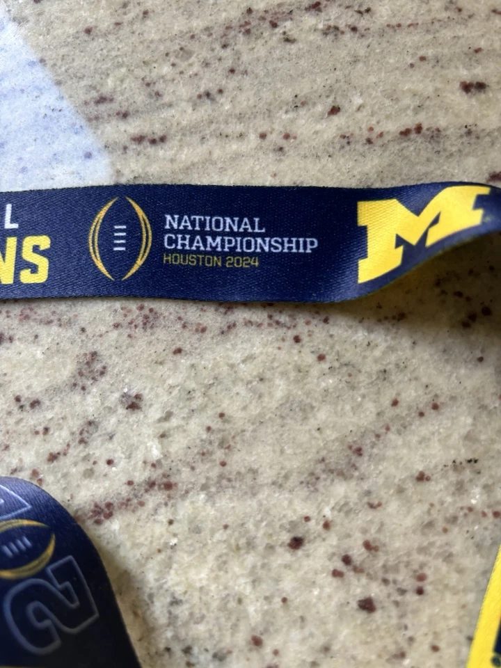 NWT THREE 2023 University of Michigan Wolverines Lanyard - Maize And Blue - Image 4 of 4
