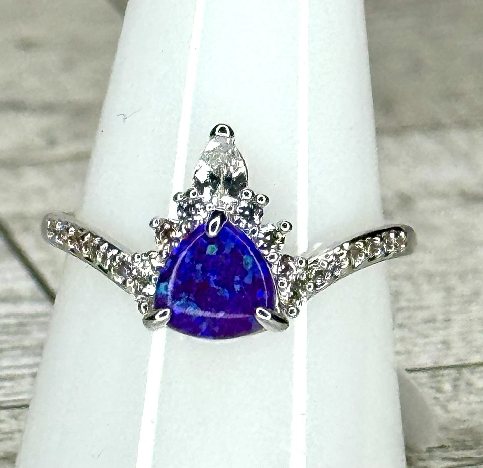 BP RBP5961 “Chasing A Dream” Laboratorio Cultivado Ópalo de Fuego Rodio Chapado Talla 9 Foto 4 de 4