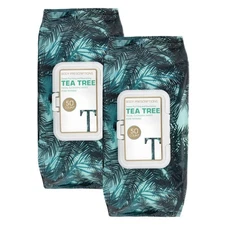 Tea Tree Makeup Cleansing Wipes - 50 Count Pack of 2