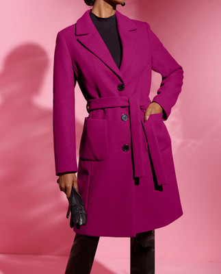 783206^ Creation L by heine Damen Mantel Wollmantel magenta NEU Gr. 40 - 44