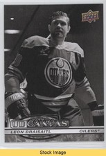 2025 Upper Deck Series 1 UD Canvas Black & White Leon Draisaitl #C-5 READ 04py
