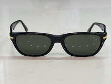 VINTAGE Giorgio Armani 832 020 140 Sunglasses Black Italy gold edges EXCELLENT 