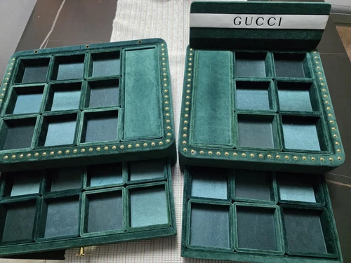 2 Gucci Espositore Portagioie Gucci Watch Box Ottime Condizioni Originali RARO
