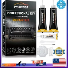 Black Leather Repair Kit for Furniture, Leather Seat Repair Kit for Cars, Easily
