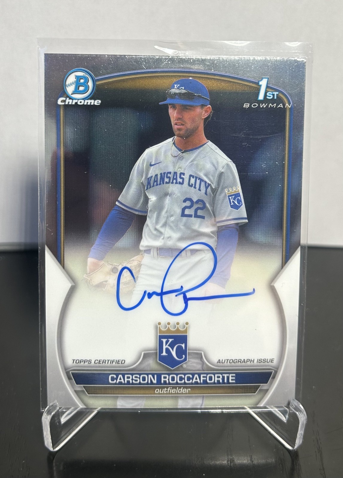 2023 Bowman Draft - Chrome Prospect Autographs Carson Roccaforte #CDA-CR (AU,...