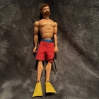 VINTAGE GI JOE 1975 ADVENTURE TEAM Muscular Figure Swimmer With Fins