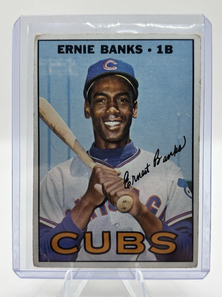 Lote de 3 tarjetas de colección Ernie Banks - 1955 Topps, 1966 Leaders, 1969 Topps Cubs Foto 4 de 4