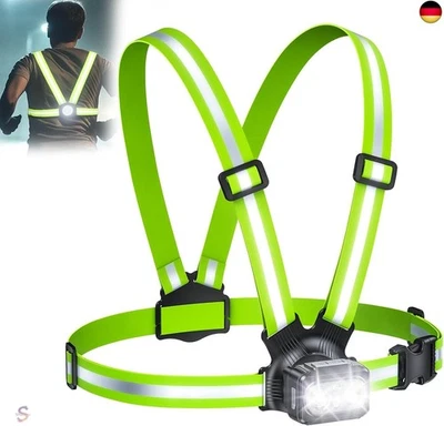 Rolgno 500 Lumen Lauflicht, Lauflampe Joggen mit 360° Reflektoren, USB-C
