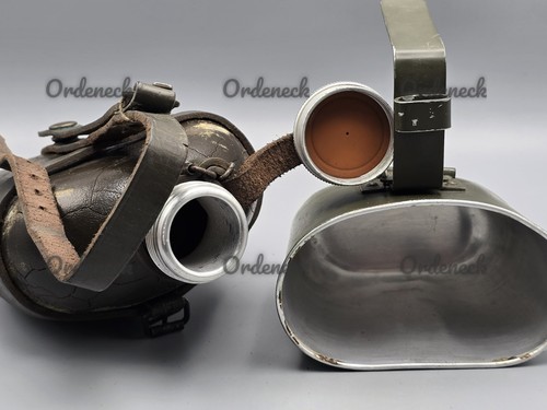 EARLY GERMAN ARMY - CANTEEN - FROM 1959 WITH PLASTIC / WOOD COATING - RARE! - Picture 10 of 16