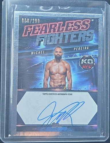Topps UFC Knockout Fearless Fighter Michel Pereira FF-MP Autograph /299