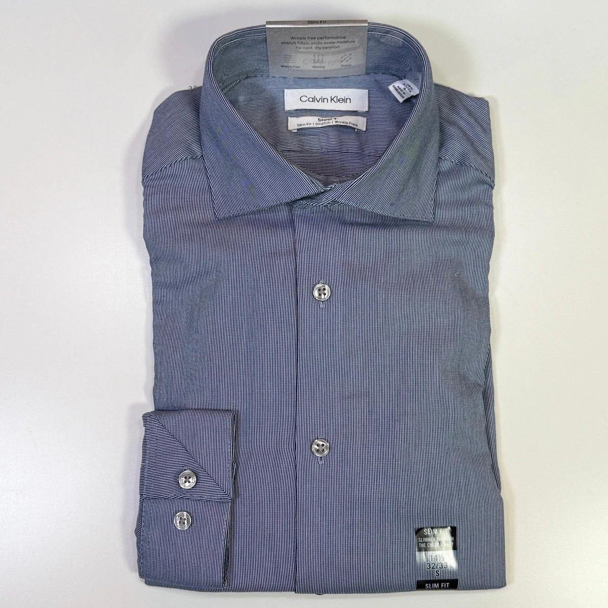 Calvin Klein Slim 100% Cotton Dress Shirts for Men for sale | eBay