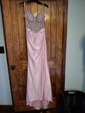 Ladivine by Cinderella Divine New Pink Beaded Prom Dress Size 6