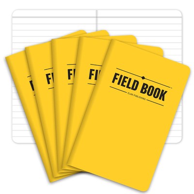 Field Notebook/Pocket Journal - 3.5''x5.5'' - Yellow - Lined Memo Book - Pack of 5