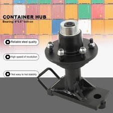 6x 5.5 Lug Shipping Container Wheels Bolt-on Spindle Kit with Handle New