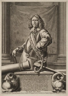H. BARY (1632-1707), Porträt des Konteradmirals David Vlugh, KSt. Avantgarde - Bild 1 von 4