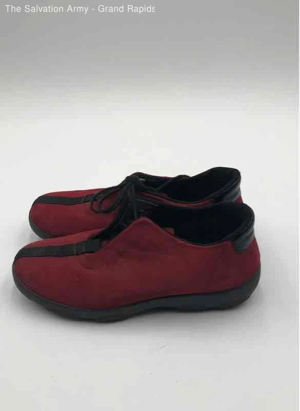 Zapatillas deportivas Rohde para mujer rojas punta redonda parte superior baja con cordones talla US 6 Foto 4 de 4
