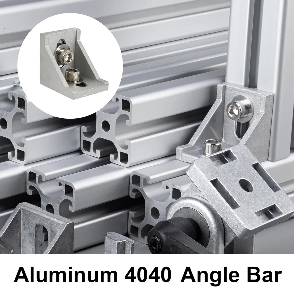 10 Pezzi Staffa Angolare in Lega Di Alluminio, Staffe Angolari 40X40, Angolare A - Immagine 4 di 4