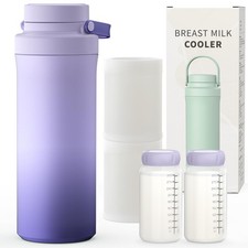 22oz Breast Milk Cooler Bottle, Portable Milk Cooler for Breastmilk with 360 ...