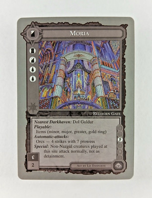 Moria - Middle Earth CCG card (1998 ICE) MECCG Silver Grey Border Reprint LotR