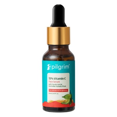 Pilgrim 15% Vitamin C Face Serum Ferulic acid, and Vit E For Glowing Skin 20ml