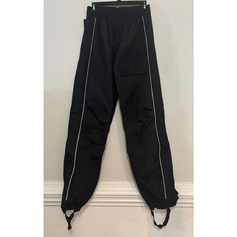 Harley Davidson Windbreaker Rain Pants Black Nylon Waterproof Riding Size XS