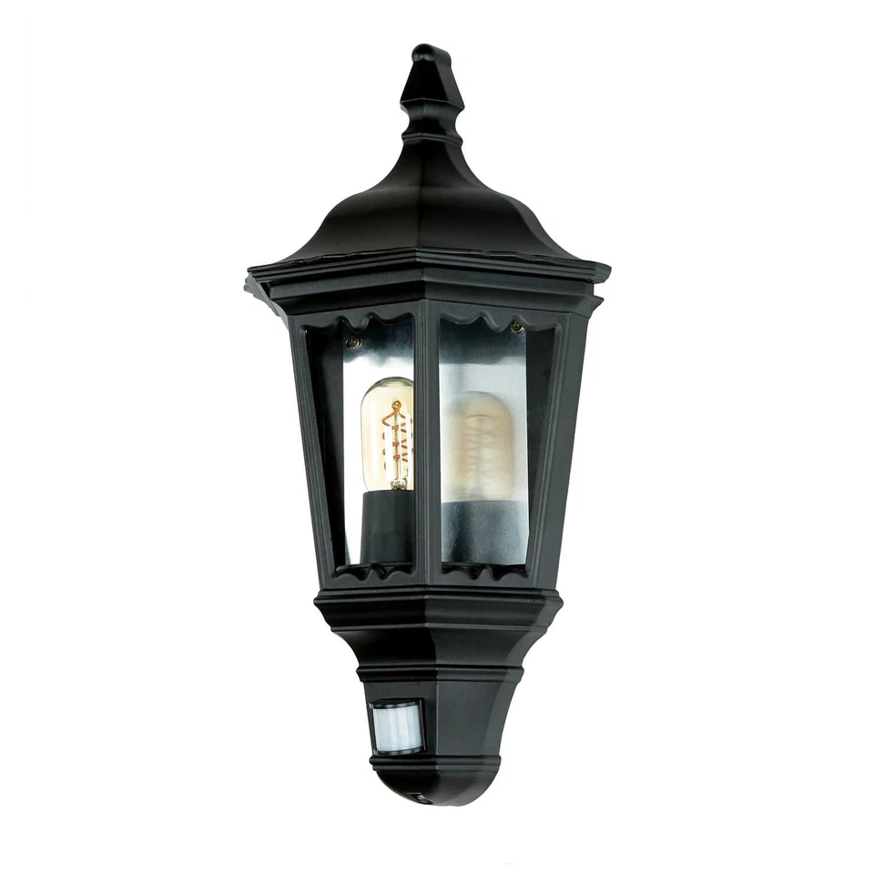 Massive Außenleuchte mit Bewegungssensor Schmiedeeisen IP43 E27 Haus Wand Lampe - Bild 2 von 4