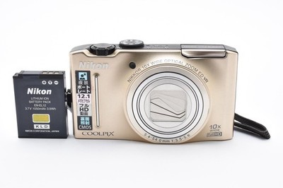 NEAR MINT] Nikon COOLPIX S8100 Gold – Works LCD Corner Black