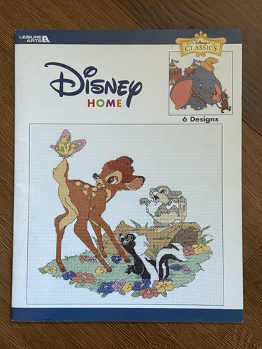 Disney Home Cross Stitch Leisure Arts Cross Stitch Book 6 Disney Designs - Picture 1 of 9