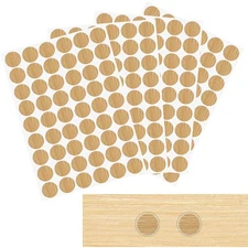 216 Pieces Maple Self-Adhesive Screw Hole Stickers PVC Cover Caps Dustproof for