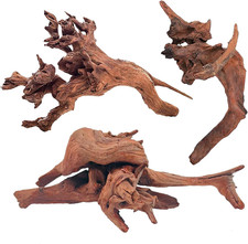 3 PCS Natural Driftwood for Aquarium Decor, 7-11" Assorted Branches for Fish Tan