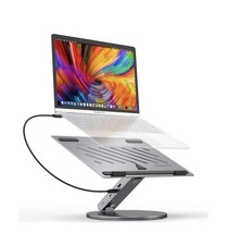 Adjustable Laptop Stand with 6-in-1 USB C Docking Station, 360  Rotatable,