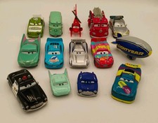 Disney Pixar Cars Movie Characters Diecast Vehicles, Lot Of 14, No Duplicates