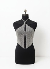Medieval Aluminum Chainmail Bra Top Women LARP Armor Cosplay Costume Aluminium