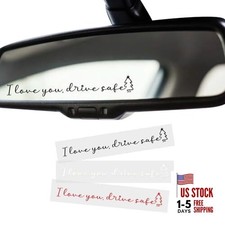 Set 3 I Love You Drive Safe Mirror Sticker, Sticker Christmas, Rearview