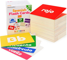 Spanish Flash Cards for Kids and Toddlers - 101 Cards - 202 Sides - Learn Shapes