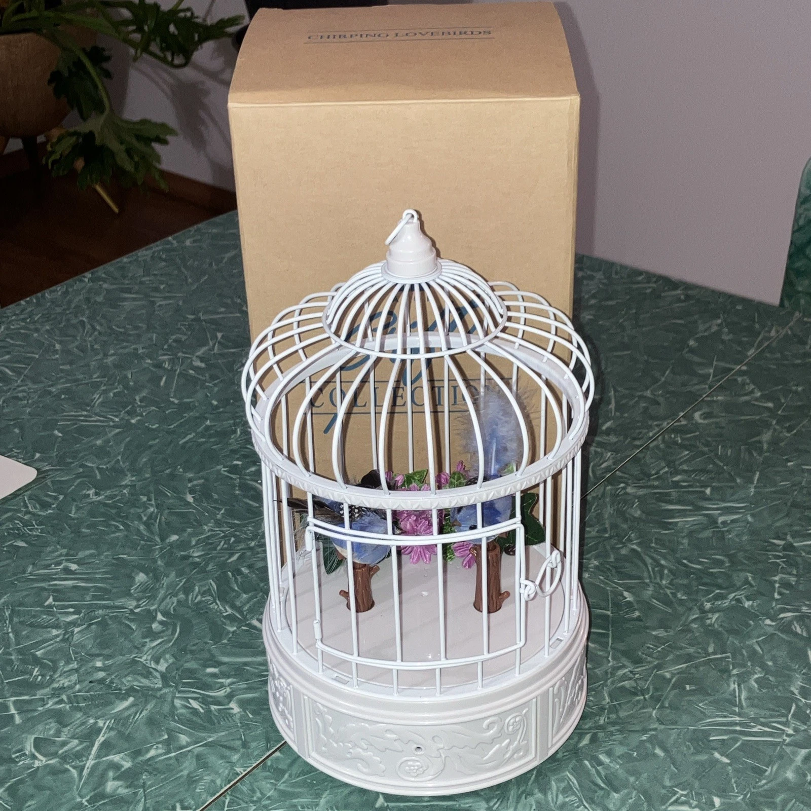 Vintage Avon Chirping Birds Cage Rare Motion Activated VTG Tested